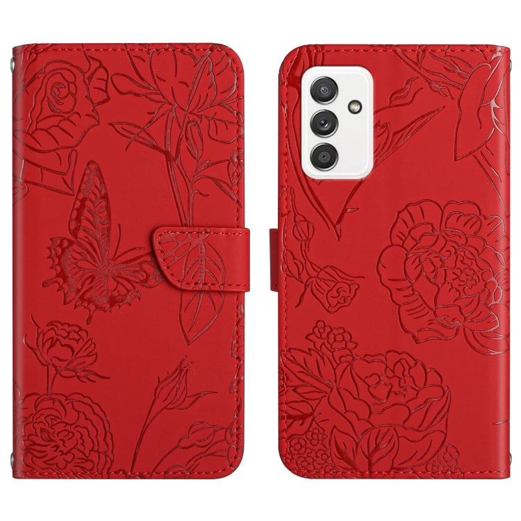 Skin Feel Butterfly Peony Embossed Leather Phone Case, For Samsung Galaxy A82, For Samsung Galaxy A91, For Samsung Galaxy F52 5G, For Samsung Galaxy F62 / M62, For Samsung Galaxy M10 / A10, For Samsung Galaxy M21, For Samsung Galaxy M31                ...