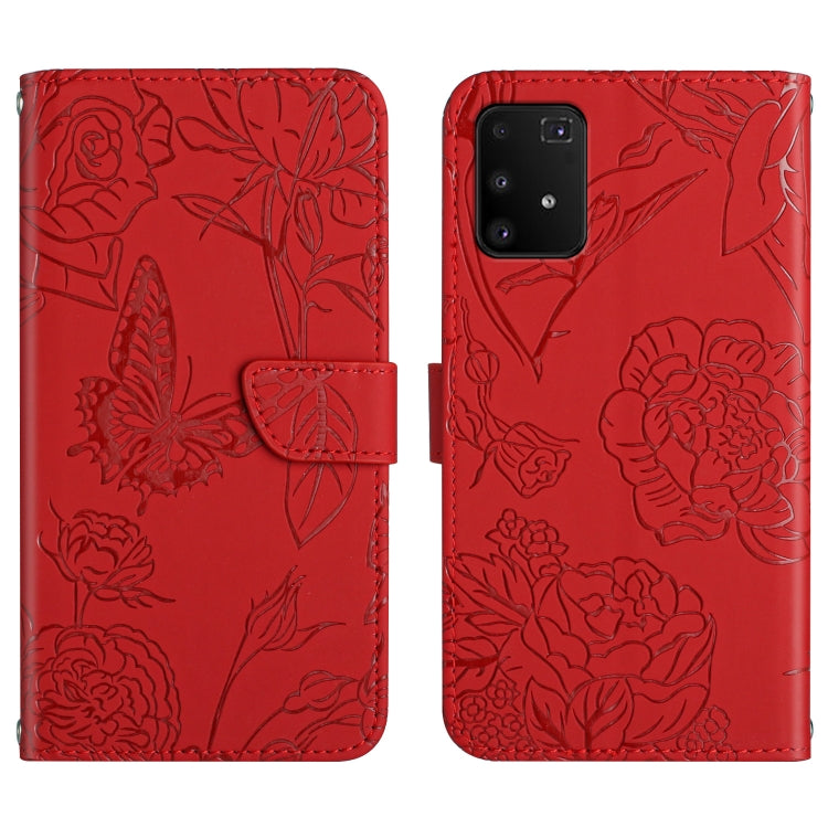 Skin Feel Butterfly Peony Embossed Leather Phone Case, For Samsung Galaxy A82, For Samsung Galaxy A91, For Samsung Galaxy F52 5G, For Samsung Galaxy F62 / M62, For Samsung Galaxy M10 / A10, For Samsung Galaxy M21, For Samsung Galaxy M31                ...