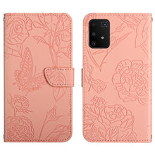 Load image into Gallery viewer, Skin Feel Butterfly Peony Embossed Leather Phone Case, For Samsung Galaxy A82, For Samsung Galaxy A91, For Samsung Galaxy F52 5G, For Samsung Galaxy F62 / M62, For Samsung Galaxy M10 / A10, For Samsung Galaxy M21, For Samsung Galaxy M31                ...
