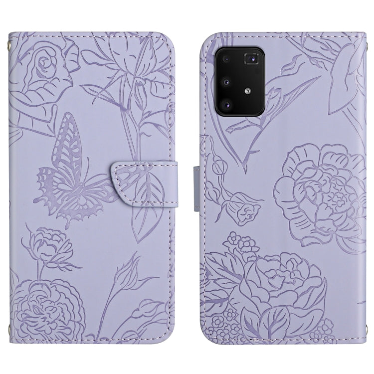 Skin Feel Butterfly Peony Embossed Leather Phone Case, For Samsung Galaxy A82, For Samsung Galaxy A91, For Samsung Galaxy F52 5G, For Samsung Galaxy F62 / M62, For Samsung Galaxy M10 / A10, For Samsung Galaxy M21, For Samsung Galaxy M31                ...
