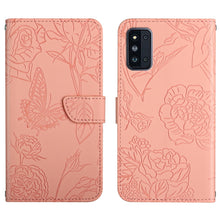 Load image into Gallery viewer, Skin Feel Butterfly Peony Embossed Leather Phone Case, For Samsung Galaxy A82, For Samsung Galaxy A91, For Samsung Galaxy F52 5G, For Samsung Galaxy F62 / M62, For Samsung Galaxy M10 / A10, For Samsung Galaxy M21, For Samsung Galaxy M31                ...