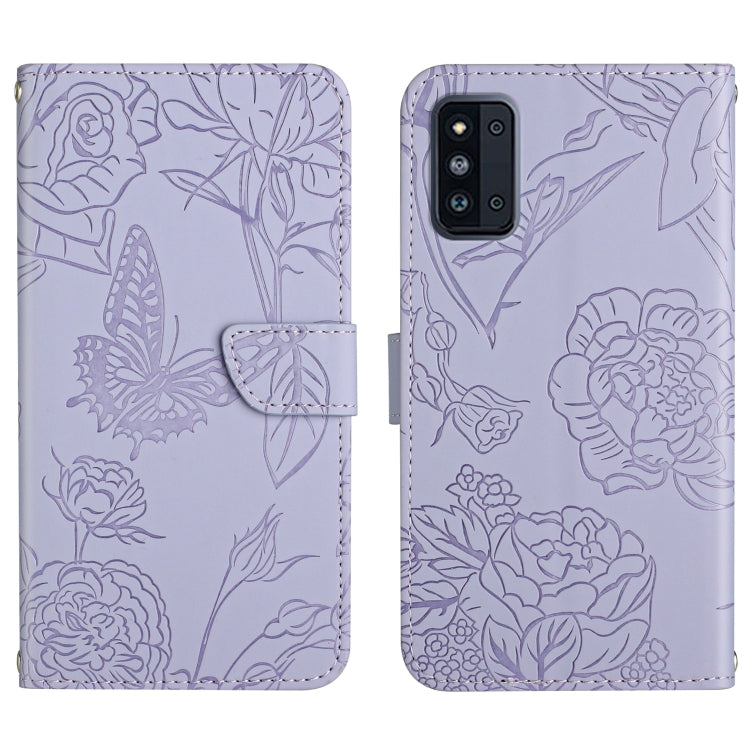 Skin Feel Butterfly Peony Embossed Leather Phone Case, For Samsung Galaxy A82, For Samsung Galaxy A91, For Samsung Galaxy F52 5G, For Samsung Galaxy F62 / M62, For Samsung Galaxy M10 / A10, For Samsung Galaxy M21, For Samsung Galaxy M31                ...