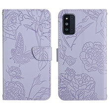 Load image into Gallery viewer, Skin Feel Butterfly Peony Embossed Leather Phone Case, For Samsung Galaxy A82, For Samsung Galaxy A91, For Samsung Galaxy F52 5G, For Samsung Galaxy F62 / M62, For Samsung Galaxy M10 / A10, For Samsung Galaxy M21, For Samsung Galaxy M31                ...