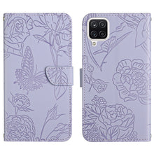 Load image into Gallery viewer, Skin Feel Butterfly Peony Embossed Leather Phone Case, For Samsung Galaxy A82, For Samsung Galaxy A91, For Samsung Galaxy F52 5G, For Samsung Galaxy F62 / M62, For Samsung Galaxy M10 / A10, For Samsung Galaxy M21, For Samsung Galaxy M31                ...