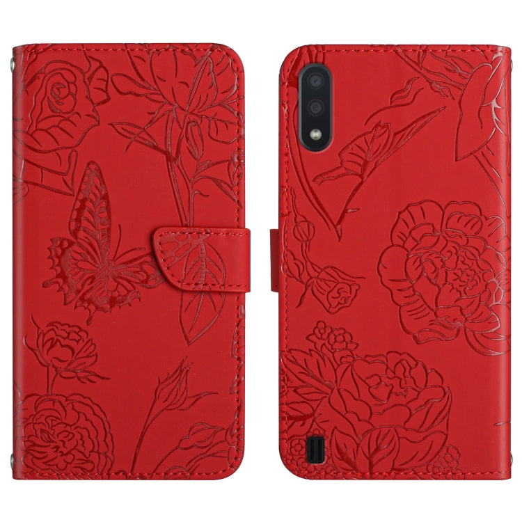 Skin Feel Butterfly Peony Embossed Leather Phone Case, For Samsung Galaxy A82, For Samsung Galaxy A91, For Samsung Galaxy F52 5G, For Samsung Galaxy F62 / M62, For Samsung Galaxy M10 / A10, For Samsung Galaxy M21, For Samsung Galaxy M31                ...