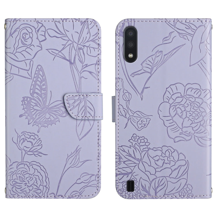 Skin Feel Butterfly Peony Embossed Leather Phone Case, For Samsung Galaxy A82, For Samsung Galaxy A91, For Samsung Galaxy F52 5G, For Samsung Galaxy F62 / M62, For Samsung Galaxy M10 / A10, For Samsung Galaxy M21, For Samsung Galaxy M31                ...