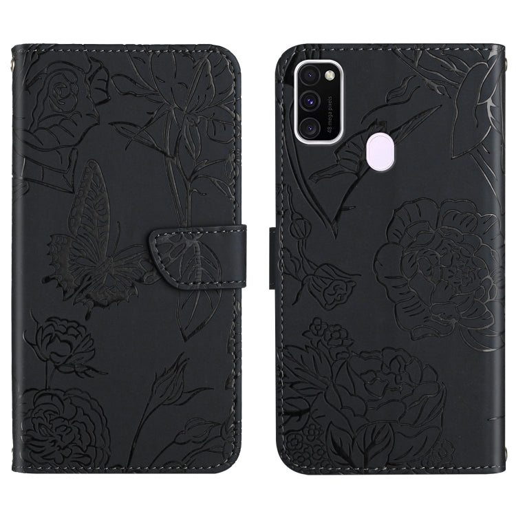 Skin Feel Butterfly Peony Embossed Leather Phone Case, For Samsung Galaxy A82, For Samsung Galaxy A91, For Samsung Galaxy F52 5G, For Samsung Galaxy F62 / M62, For Samsung Galaxy M10 / A10, For Samsung Galaxy M21, For Samsung Galaxy M31                ...