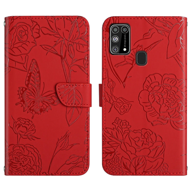 Skin Feel Butterfly Peony Embossed Leather Phone Case, For Samsung Galaxy A82, For Samsung Galaxy A91, For Samsung Galaxy F52 5G, For Samsung Galaxy F62 / M62, For Samsung Galaxy M10 / A10, For Samsung Galaxy M21, For Samsung Galaxy M31                ...