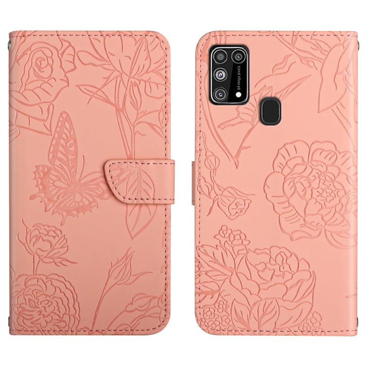 Skin Feel Butterfly Peony Embossed Leather Phone Case, For Samsung Galaxy A82, For Samsung Galaxy A91, For Samsung Galaxy F52 5G, For Samsung Galaxy F62 / M62, For Samsung Galaxy M10 / A10, For Samsung Galaxy M21, For Samsung Galaxy M31                ...