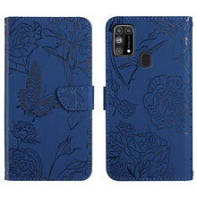 Load image into Gallery viewer, Skin Feel Butterfly Peony Embossed Leather Phone Case, For Samsung Galaxy A82, For Samsung Galaxy A91, For Samsung Galaxy F52 5G, For Samsung Galaxy F62 / M62, For Samsung Galaxy M10 / A10, For Samsung Galaxy M21, For Samsung Galaxy M31                ...