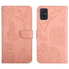 Load image into Gallery viewer, Skin Feel Butterfly Peony Embossed Leather Phone Case, For Samsung Galaxy A82, For Samsung Galaxy A91, For Samsung Galaxy F52 5G, For Samsung Galaxy F62 / M62, For Samsung Galaxy M10 / A10, For Samsung Galaxy M21, For Samsung Galaxy M31                ...