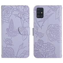 Load image into Gallery viewer, Skin Feel Butterfly Peony Embossed Leather Phone Case, For Samsung Galaxy A82, For Samsung Galaxy A91, For Samsung Galaxy F52 5G, For Samsung Galaxy F62 / M62, For Samsung Galaxy M10 / A10, For Samsung Galaxy M21, For Samsung Galaxy M31                ...