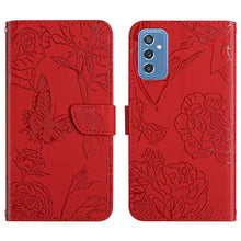 Load image into Gallery viewer, Skin Feel Butterfly Peony Embossed Leather Phone Case, For Samsung Galaxy A82, For Samsung Galaxy A91, For Samsung Galaxy F52 5G, For Samsung Galaxy F62 / M62, For Samsung Galaxy M10 / A10, For Samsung Galaxy M21, For Samsung Galaxy M31                ...