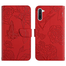 Load image into Gallery viewer, Skin Feel Butterfly Peony Embossed Leather Phone Case, For Samsung Galaxy Note10, For Samsung Galaxy Note10+, For Samsung Galaxy Note20, For Samsung Galaxy Note20 Ultra, For Samsung Galaxy S10, For Samsung Galaxy S10+, For Samsung Galaxy S10e          ...