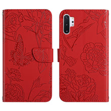 Load image into Gallery viewer, Skin Feel Butterfly Peony Embossed Leather Phone Case, For Samsung Galaxy Note10, For Samsung Galaxy Note10+, For Samsung Galaxy Note20, For Samsung Galaxy Note20 Ultra, For Samsung Galaxy S10, For Samsung Galaxy S10+, For Samsung Galaxy S10e          ...