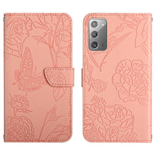 Load image into Gallery viewer, Skin Feel Butterfly Peony Embossed Leather Phone Case, For Samsung Galaxy Note10, For Samsung Galaxy Note10+, For Samsung Galaxy Note20, For Samsung Galaxy Note20 Ultra, For Samsung Galaxy S10, For Samsung Galaxy S10+, For Samsung Galaxy S10e          ...