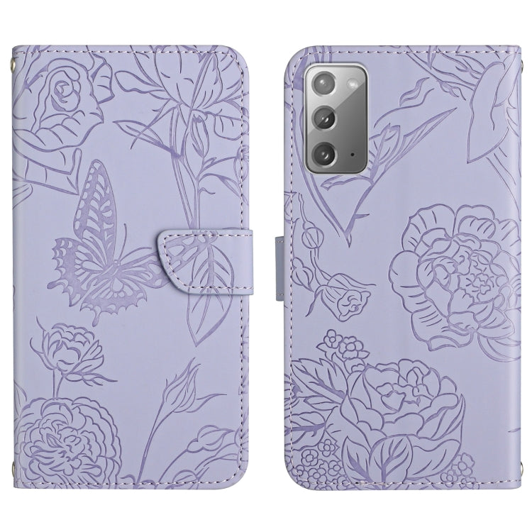 Skin Feel Butterfly Peony Embossed Leather Phone Case, For Samsung Galaxy Note10, For Samsung Galaxy Note10+, For Samsung Galaxy Note20, For Samsung Galaxy Note20 Ultra, For Samsung Galaxy S10, For Samsung Galaxy S10+, For Samsung Galaxy S10e          ...