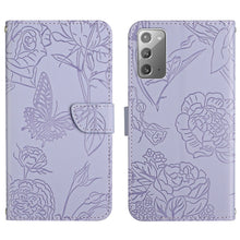 Load image into Gallery viewer, Skin Feel Butterfly Peony Embossed Leather Phone Case, For Samsung Galaxy Note10, For Samsung Galaxy Note10+, For Samsung Galaxy Note20, For Samsung Galaxy Note20 Ultra, For Samsung Galaxy S10, For Samsung Galaxy S10+, For Samsung Galaxy S10e          ...