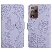 Load image into Gallery viewer, Skin Feel Butterfly Peony Embossed Leather Phone Case, For Samsung Galaxy Note10, For Samsung Galaxy Note10+, For Samsung Galaxy Note20, For Samsung Galaxy Note20 Ultra, For Samsung Galaxy S10, For Samsung Galaxy S10+, For Samsung Galaxy S10e          ...