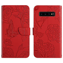 Load image into Gallery viewer, Skin Feel Butterfly Peony Embossed Leather Phone Case, For Samsung Galaxy Note10, For Samsung Galaxy Note10+, For Samsung Galaxy Note20, For Samsung Galaxy Note20 Ultra, For Samsung Galaxy S10, For Samsung Galaxy S10+, For Samsung Galaxy S10e          ...