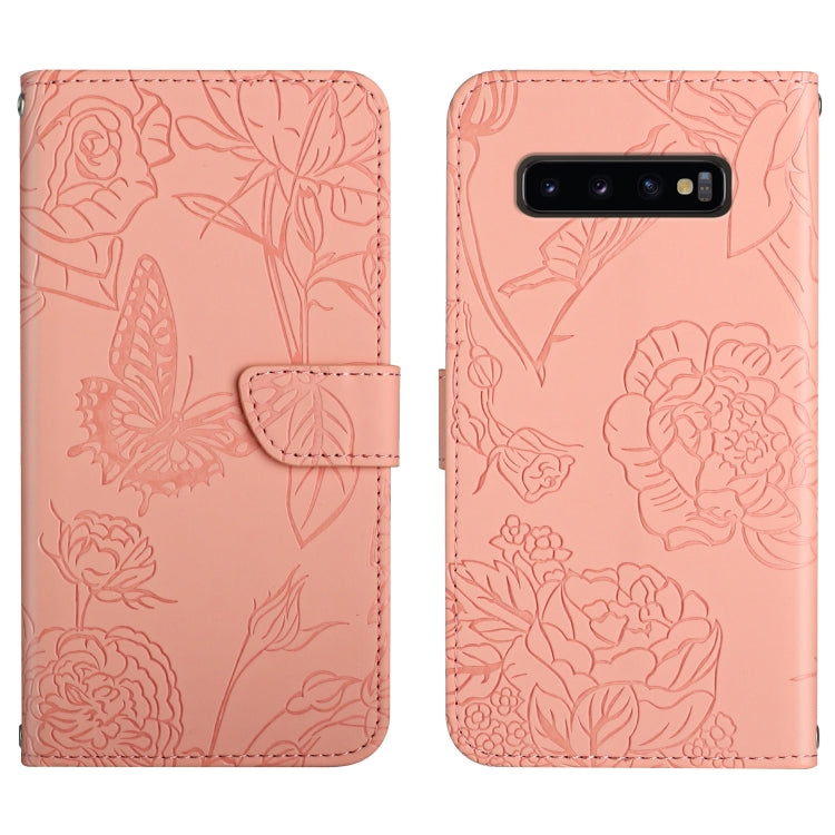 Skin Feel Butterfly Peony Embossed Leather Phone Case, For Samsung Galaxy Note10, For Samsung Galaxy Note10+, For Samsung Galaxy Note20, For Samsung Galaxy Note20 Ultra, For Samsung Galaxy S10, For Samsung Galaxy S10+, For Samsung Galaxy S10e          ...
