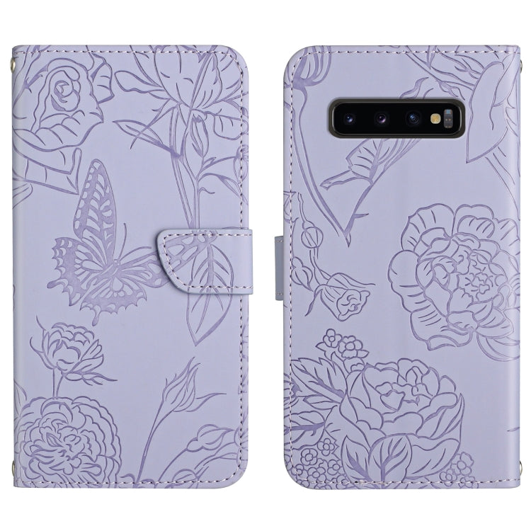 Skin Feel Butterfly Peony Embossed Leather Phone Case, For Samsung Galaxy Note10, For Samsung Galaxy Note10+, For Samsung Galaxy Note20, For Samsung Galaxy Note20 Ultra, For Samsung Galaxy S10, For Samsung Galaxy S10+, For Samsung Galaxy S10e          ...