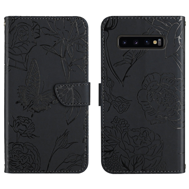 Skin Feel Butterfly Peony Embossed Leather Phone Case, For Samsung Galaxy Note10, For Samsung Galaxy Note10+, For Samsung Galaxy Note20, For Samsung Galaxy Note20 Ultra, For Samsung Galaxy S10, For Samsung Galaxy S10+, For Samsung Galaxy S10e          ...