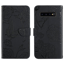 Load image into Gallery viewer, Skin Feel Butterfly Peony Embossed Leather Phone Case, For Samsung Galaxy Note10, For Samsung Galaxy Note10+, For Samsung Galaxy Note20, For Samsung Galaxy Note20 Ultra, For Samsung Galaxy S10, For Samsung Galaxy S10+, For Samsung Galaxy S10e          ...