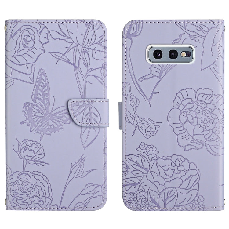 Skin Feel Butterfly Peony Embossed Leather Phone Case, For Samsung Galaxy Note10, For Samsung Galaxy Note10+, For Samsung Galaxy Note20, For Samsung Galaxy Note20 Ultra, For Samsung Galaxy S10, For Samsung Galaxy S10+, For Samsung Galaxy S10e          ...