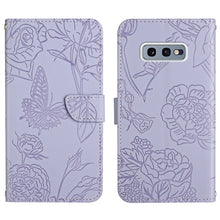 Load image into Gallery viewer, Skin Feel Butterfly Peony Embossed Leather Phone Case, For Samsung Galaxy Note10, For Samsung Galaxy Note10+, For Samsung Galaxy Note20, For Samsung Galaxy Note20 Ultra, For Samsung Galaxy S10, For Samsung Galaxy S10+, For Samsung Galaxy S10e          ...