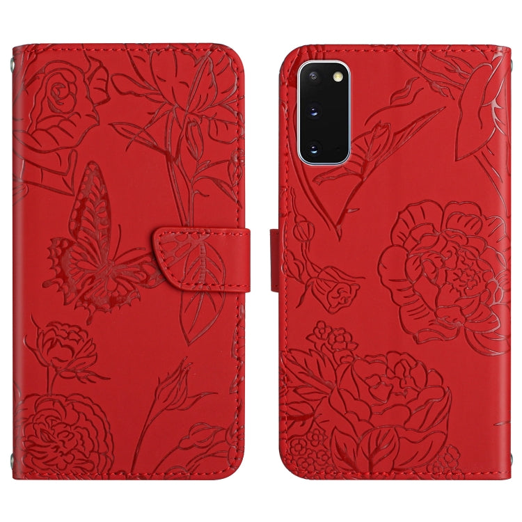 Skin Feel Butterfly Peony Embossed Leather Phone Case, For Samsung Galaxy Note10, For Samsung Galaxy Note10+, For Samsung Galaxy Note20, For Samsung Galaxy Note20 Ultra, For Samsung Galaxy S10, For Samsung Galaxy S10+, For Samsung Galaxy S10e          ...