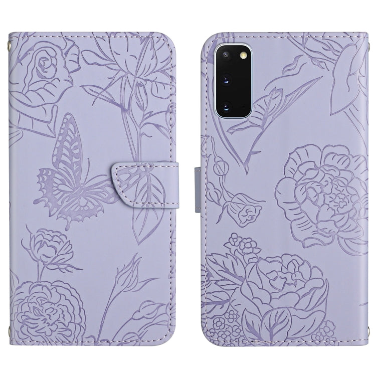 Skin Feel Butterfly Peony Embossed Leather Phone Case, For Samsung Galaxy Note10, For Samsung Galaxy Note10+, For Samsung Galaxy Note20, For Samsung Galaxy Note20 Ultra, For Samsung Galaxy S10, For Samsung Galaxy S10+, For Samsung Galaxy S10e          ...