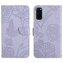 Load image into Gallery viewer, Skin Feel Butterfly Peony Embossed Leather Phone Case, For Samsung Galaxy Note10, For Samsung Galaxy Note10+, For Samsung Galaxy Note20, For Samsung Galaxy Note20 Ultra, For Samsung Galaxy S10, For Samsung Galaxy S10+, For Samsung Galaxy S10e          ...