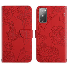 Load image into Gallery viewer, Skin Feel Butterfly Peony Embossed Leather Phone Case, For Samsung Galaxy Note10, For Samsung Galaxy Note10+, For Samsung Galaxy Note20, For Samsung Galaxy Note20 Ultra, For Samsung Galaxy S10, For Samsung Galaxy S10+, For Samsung Galaxy S10e          ...