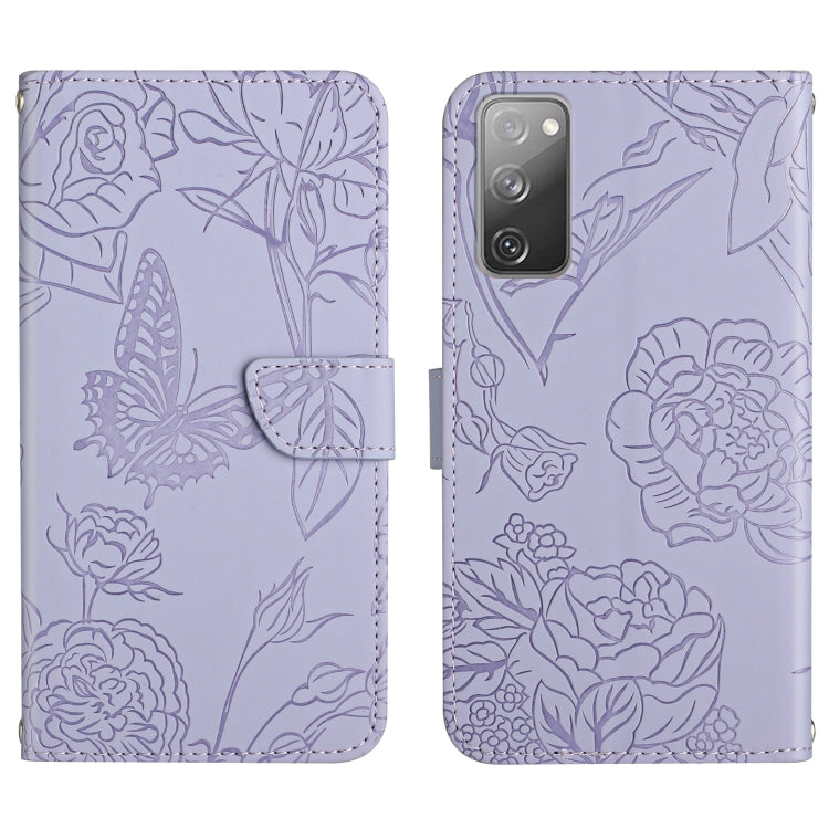 Skin Feel Butterfly Peony Embossed Leather Phone Case, For Samsung Galaxy Note10, For Samsung Galaxy Note10+, For Samsung Galaxy Note20, For Samsung Galaxy Note20 Ultra, For Samsung Galaxy S10, For Samsung Galaxy S10+, For Samsung Galaxy S10e          ...