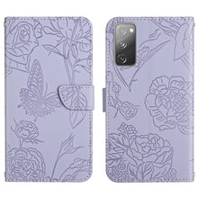 Load image into Gallery viewer, Skin Feel Butterfly Peony Embossed Leather Phone Case, For Samsung Galaxy Note10, For Samsung Galaxy Note10+, For Samsung Galaxy Note20, For Samsung Galaxy Note20 Ultra, For Samsung Galaxy S10, For Samsung Galaxy S10+, For Samsung Galaxy S10e          ...