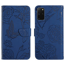 Load image into Gallery viewer, Skin Feel Butterfly Peony Embossed Leather Phone Case, For Samsung Galaxy S20+, For Samsung Galaxy S20 Ultra, For Samsung Galaxy S21 5G, For Samsung Galaxy S21 FE 5G, For Samsung Galaxy S21+ 5G, For Samsung Galaxy S21 Ultra 5G, For Samsung Galaxy S22 5...