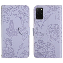 Load image into Gallery viewer, Skin Feel Butterfly Peony Embossed Leather Phone Case, For Samsung Galaxy S20+, For Samsung Galaxy S20 Ultra, For Samsung Galaxy S21 5G, For Samsung Galaxy S21 FE 5G, For Samsung Galaxy S21+ 5G, For Samsung Galaxy S21 Ultra 5G, For Samsung Galaxy S22 5...