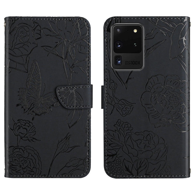 Skin Feel Butterfly Peony Embossed Leather Phone Case, For Samsung Galaxy S20+, For Samsung Galaxy S20 Ultra, For Samsung Galaxy S21 5G, For Samsung Galaxy S21 FE 5G, For Samsung Galaxy S21+ 5G, For Samsung Galaxy S21 Ultra 5G, For Samsung Galaxy S22 5...