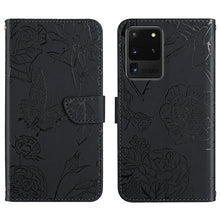 Load image into Gallery viewer, Skin Feel Butterfly Peony Embossed Leather Phone Case, For Samsung Galaxy S20+, For Samsung Galaxy S20 Ultra, For Samsung Galaxy S21 5G, For Samsung Galaxy S21 FE 5G, For Samsung Galaxy S21+ 5G, For Samsung Galaxy S21 Ultra 5G, For Samsung Galaxy S22 5...