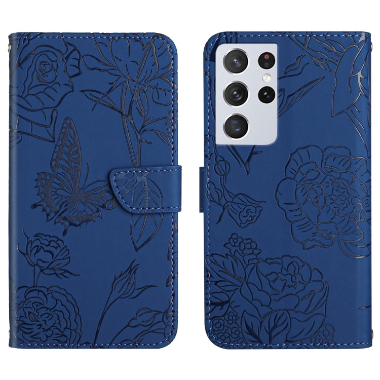 Skin Feel Butterfly Peony Embossed Leather Phone Case, For Samsung Galaxy S20+, For Samsung Galaxy S20 Ultra, For Samsung Galaxy S21 5G, For Samsung Galaxy S21 FE 5G, For Samsung Galaxy S21+ 5G, For Samsung Galaxy S21 Ultra 5G, For Samsung Galaxy S22 5...