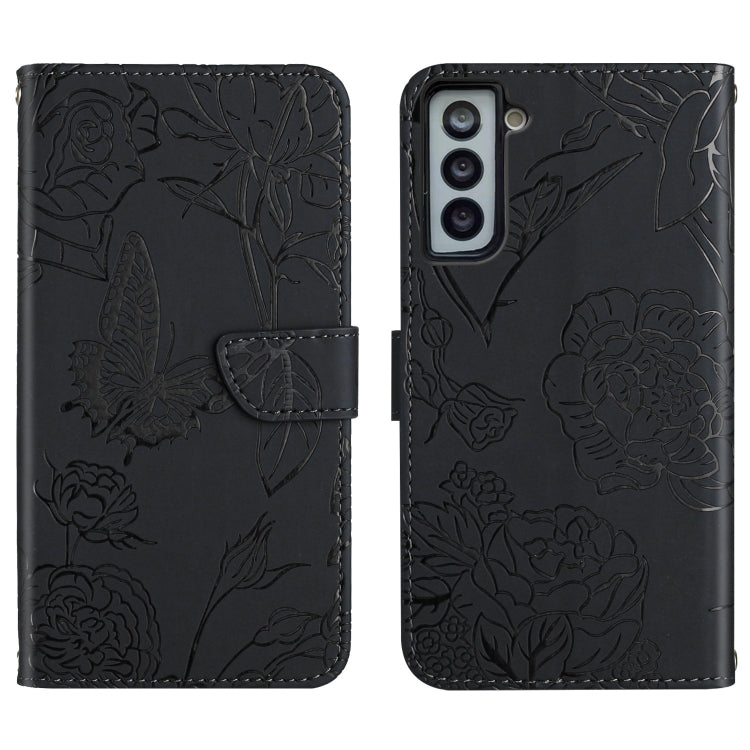 Skin Feel Butterfly Peony Embossed Leather Phone Case, For Samsung Galaxy S20+, For Samsung Galaxy S20 Ultra, For Samsung Galaxy S21 5G, For Samsung Galaxy S21 FE 5G, For Samsung Galaxy S21+ 5G, For Samsung Galaxy S21 Ultra 5G, For Samsung Galaxy S22 5...