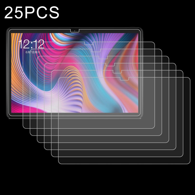 25 PCS 9H 2.5D Explosion-proof Tempered Glass Film, for LG G Pad 5 10.1 inch, for Teclast M20, for Teclast M30, for Huawei MatePad Pro 10.8, for Teclast P80 Pro, for Teclast T8, for Teclast T30