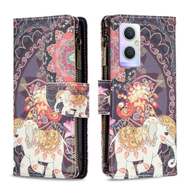 Colored Drawing Pattern Zipper Leather Phone Case, For OPPO A96 5G, For OPPO Find X5, For OPPO Realme C35, For Xiaomi Redmi Note 11 Pro International, For Honor X20