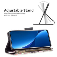 Load image into Gallery viewer, Colored Drawing Pattern Zipper Leather Phone Case, For Xiaomi 12 Pro