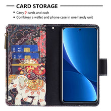 Load image into Gallery viewer, Colored Drawing Pattern Zipper Leather Phone Case, For Xiaomi 12 Pro