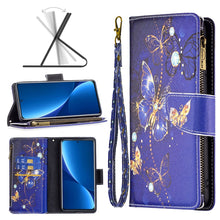 Load image into Gallery viewer, Colored Drawing Pattern Zipper Leather Phone Case, For Xiaomi 12 Pro