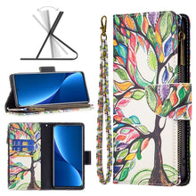 Load image into Gallery viewer, Colored Drawing Pattern Zipper Leather Phone Case, For Xiaomi 12 Pro