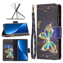 Load image into Gallery viewer, Colored Drawing Pattern Zipper Leather Phone Case, For Xiaomi 12 Pro
