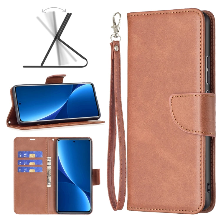 Lambskin Texture Pure Color Leather Phone Case, For Xiaomi 12 Pro